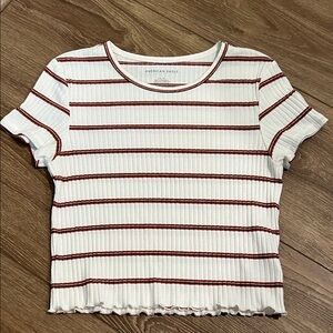 American Eagle Outfitters white and red striped crop
Top